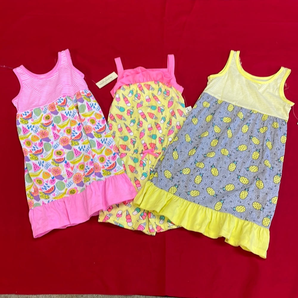 Bobble Brooks lot of 2 dress's & 1 Romper size 6/6x